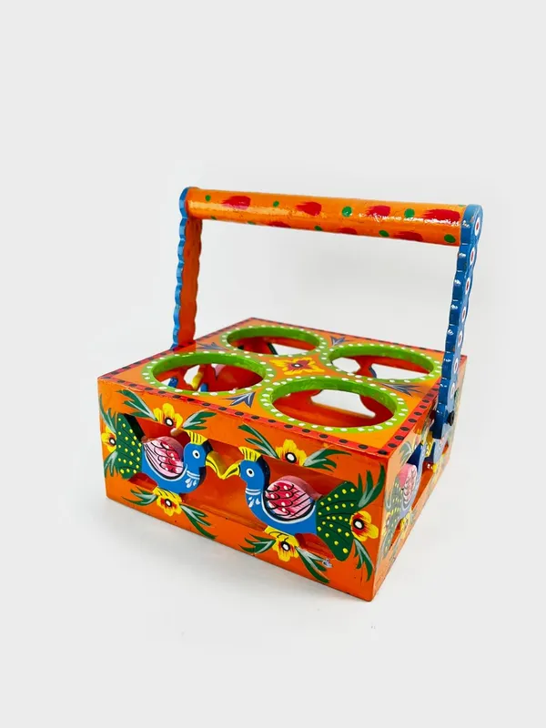 Handpainted_Wooden_Tea_Glass_Holder_For_4_Glasses_Tea_Basket_Or_Server_Cutting_Chai_Server