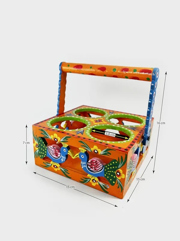 Handpainted_Wooden_Tea_Glass_Holder_For_4_Glasses_Tea_Basket_Or_Server_Cutting_Chai_Server