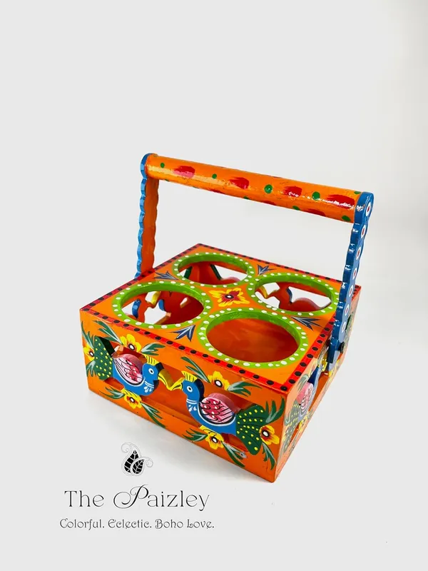 Handpainted_Wooden_Tea_Glass_Holder_For_4_Glasses_Tea_Basket_Or_Server_Cutting_Chai_Server