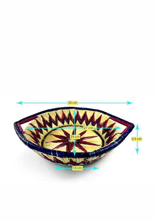 Handcrafted_Moonj_Storage_Bowl_With_Handles_Sustainable_Boho_Chic_Design_34_Cm_X_29_Cm_Navy_Blue_And_Maroon