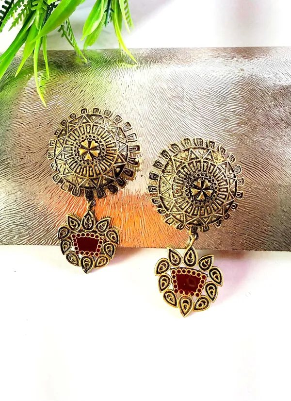 Boho_Bold_Studs_Earring_With_Dropling