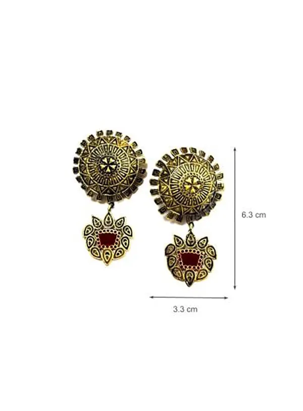 Boho_Bold_Studs_Earring_With_Dropling