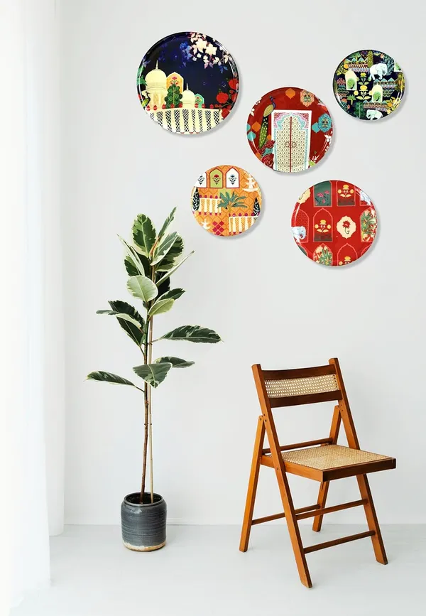 The_Paizley_Royal_Garden_Wall_Plate_Collection_Metal_Wall_Decor_Set_Of_5_For_Living_Room_Bedroom_Decorative_Palace_Inspired_Wall_Art_Ideal_Housewarming_Festive_Gift