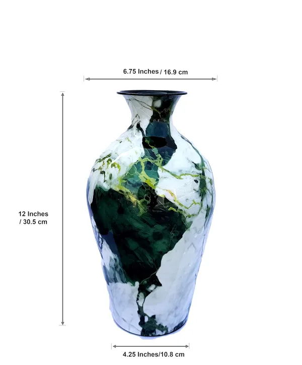 Handcrafted_Iron_Decorative_Vase_12_Inch_Green_White_Marble_Finish_Modern_Flower_Vase_For_Living_Room_Table_Shelf_Decor