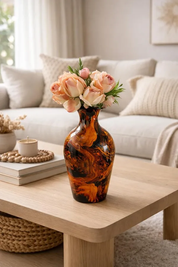 Handcrafted_Iron_Decorative_Vase_12_Inch_Brown_Black_Marble_Finish_Modern_Flower_Vase_For_Living_Room_Table_Shelf_Decor