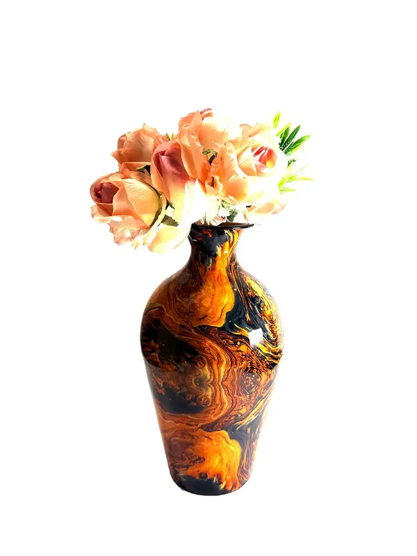 Handcrafted_Iron_Decorative_Vase_12_Inch_Brown_Black_Marble_Finish_Modern_Flower_Vase_For_Living_Room_Table_Shelf_Decor