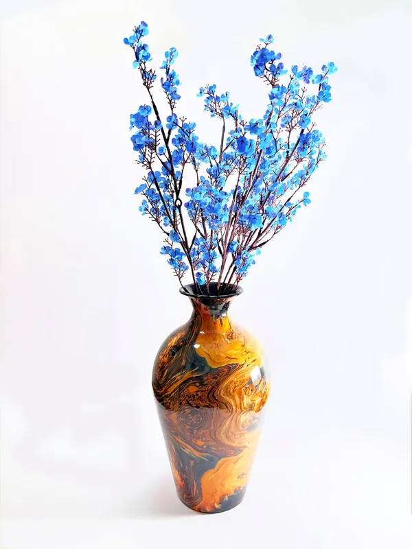 Handcrafted_Iron_Decorative_Vase_12_Inch_Brown_Black_Marble_Finish_Modern_Flower_Vase_For_Living_Room_Table_Shelf_Decor