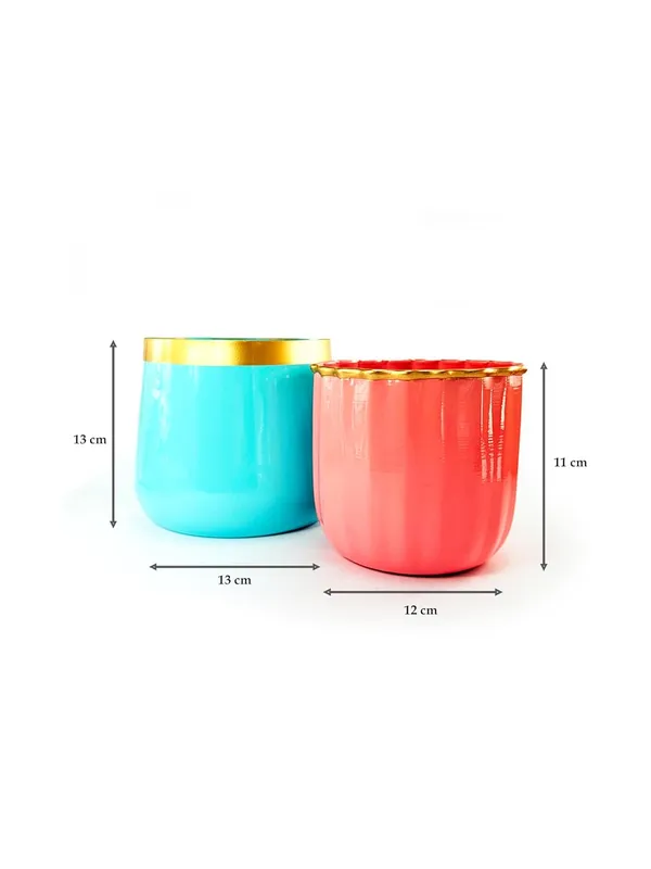 Decorative_Metal_Planter_Pots_Set_Of_2_Iron_With_Gold_Accent_Pastel_Blue_Pink_Boho_Chic_Style_For_Living_Room_Tabletop_Home_Decor