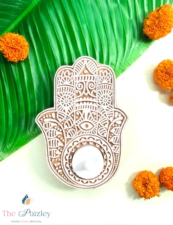 Hamsa_Hand_Wooden_Tea_Light_Holder_Medium_|_Handcrafted_Indian_Inspired_Home_Decor_|_Decorative_Candle_Holder_for_Diwali,_Festive_Decor_&_Gifting