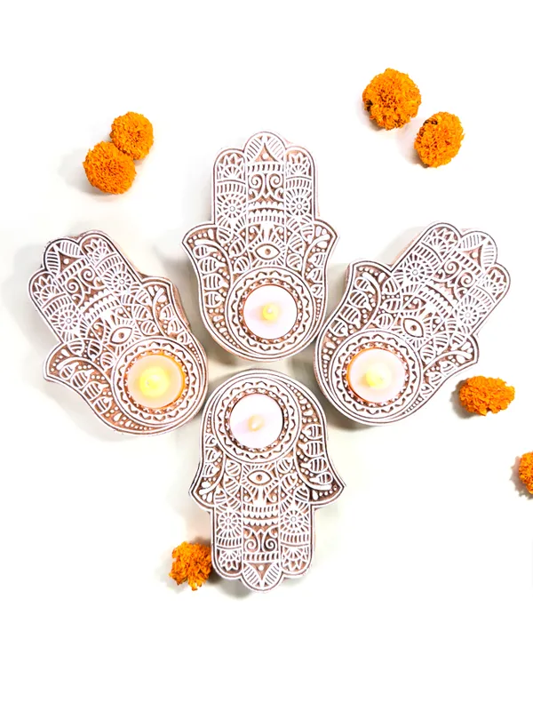 Hamsa_Hand_Wooden_Tea_Light_Holder_Medium_|_Handcrafted_Indian_Inspired_Home_Decor_|_Decorative_Candle_Holder_for_Diwali,_Festive_Decor_&_Gifting