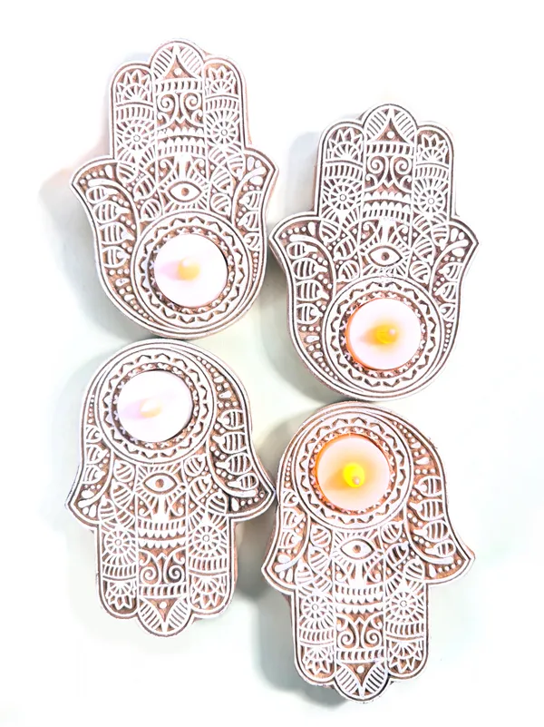 Hamsa_Hand_Wooden_Tea_Light_Holder_Medium_|_Handcrafted_Indian_Inspired_Home_Decor_|_Decorative_Candle_Holder_for_Diwali,_Festive_Decor_&_Gifting