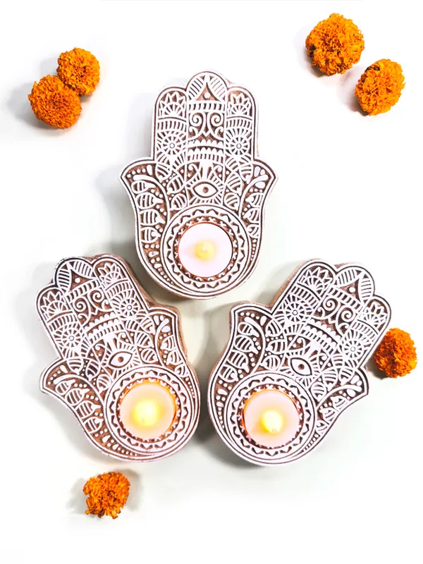 Hamsa_Hand_Wooden_Tea_Light_Holder_Medium_|_Handcrafted_Indian_Inspired_Home_Decor_|_Decorative_Candle_Holder_for_Diwali,_Festive_Decor_&_Gifting