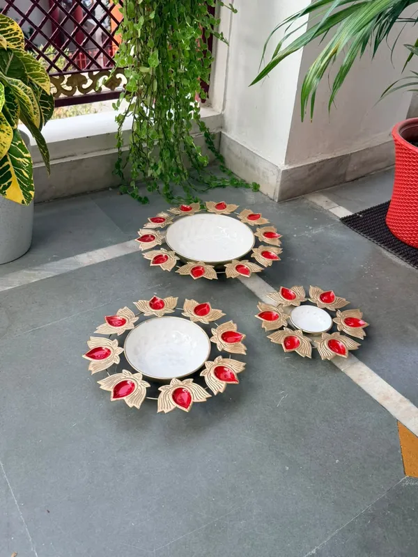 Metal_Lotus_Tealight_Holder_Urli_Set_of_3,_Diwali_Diya_rangoli_&_Home_Décor