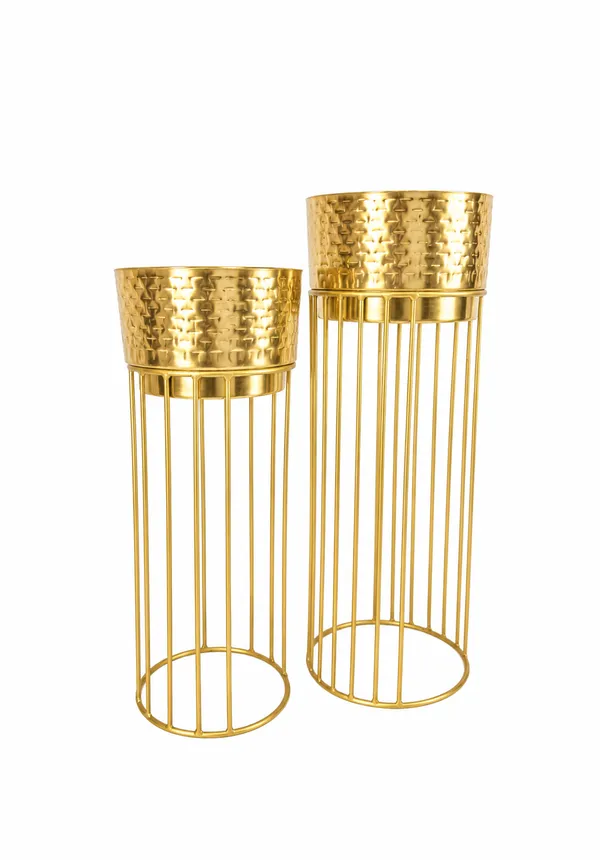 Metal_Planters_with_Stand_Set_of_2,_Brass_Finish_for_Indoor,_Home_Décor