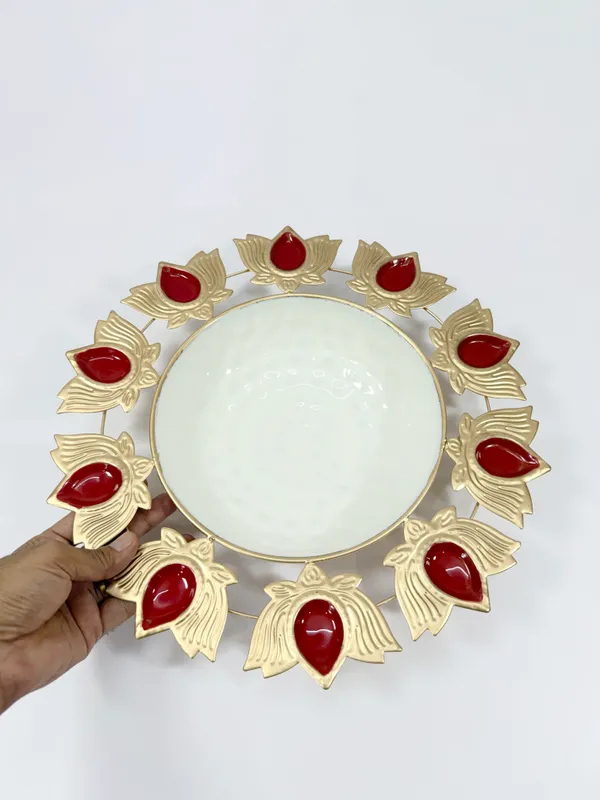 Metal_Urli_Decorative_Bowl_Large_with_Gold_Red_10_Lotus_Diya_for_Diwali_festival