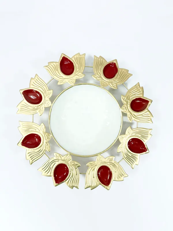 Metal_Urli_Decorative_Bowl_Medium_Gold_Red_8_Lotus_Diya_for_Diwali_Festival