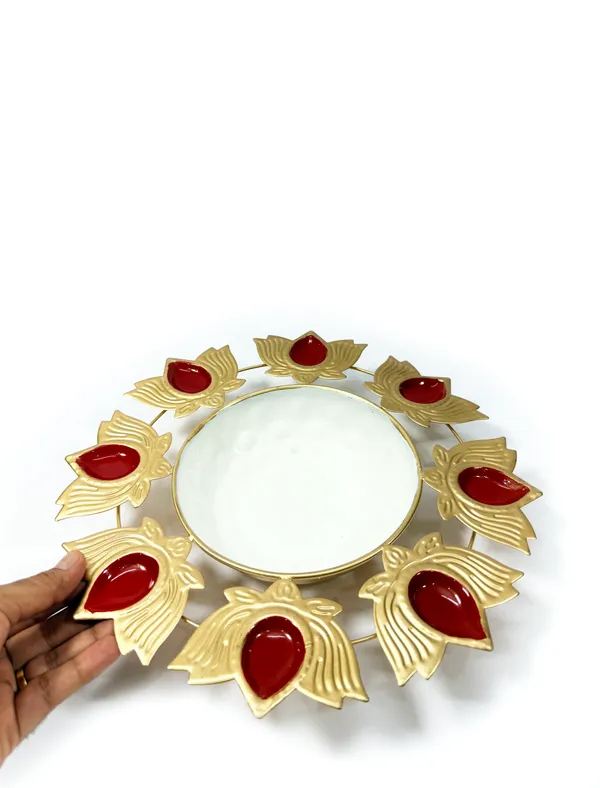Metal_Urli_Decorative_Bowl_Medium_Gold_Red_8_Lotus_Diya_for_Diwali_Festival