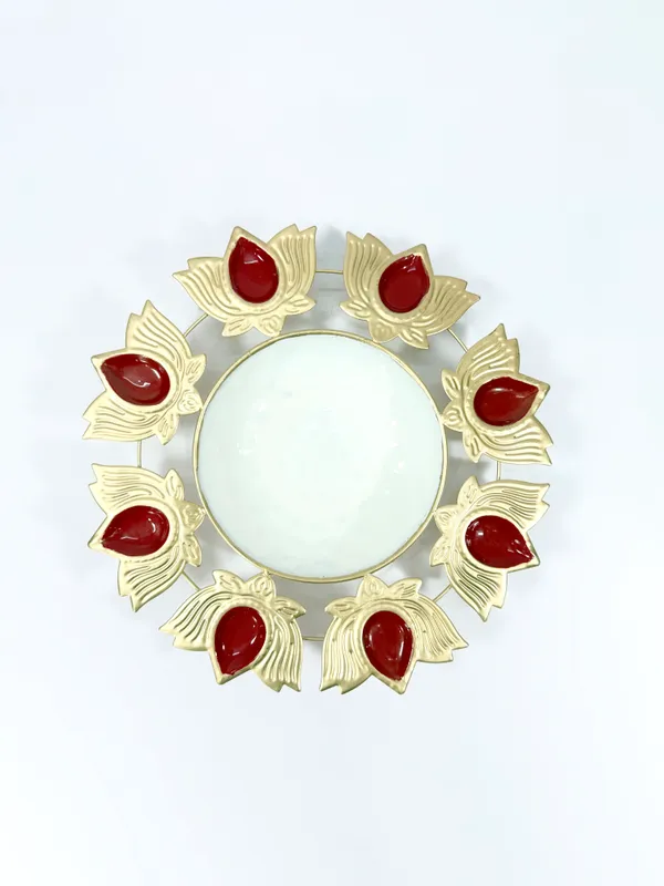 Metal_Urli_Decorative_Bowl_Medium_Gold_Red_8_Lotus_Diya_for_Diwali_Festival