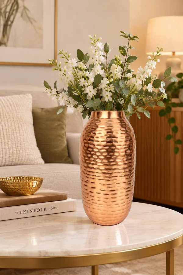 Modern_Metal_Decorative_Vase,_Hammered_Copper_Finish,_9.5_Inch_Height