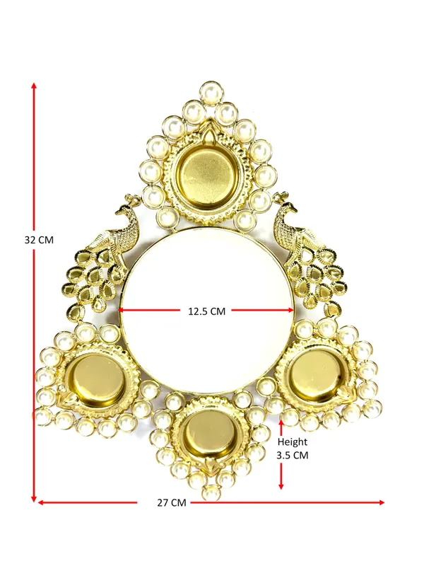 Peacock_Tealight_Candle_Holder_&_Urli_with_Pearl,_Gold,_Diwali_&_Home_Décor