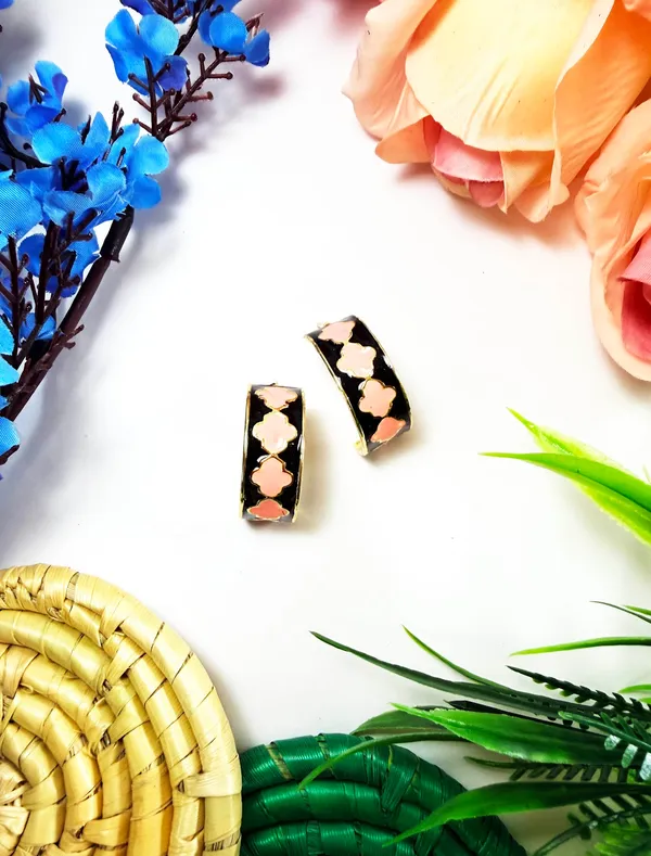 The_Paizley_Enameled_Fashion_Half_Hoops_White_And_Peach