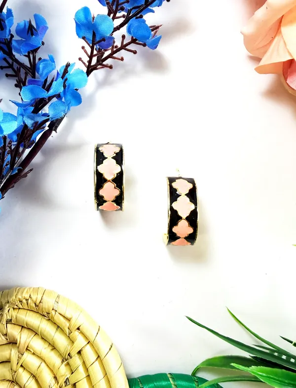 The_Paizley_Enameled_Fashion_Half_Hoops_White_And_Peach