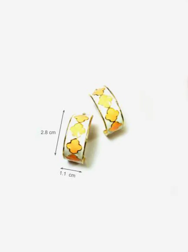 The_Paizley_Enameled_Fashion_Half_Hoops_White_And_Peach
