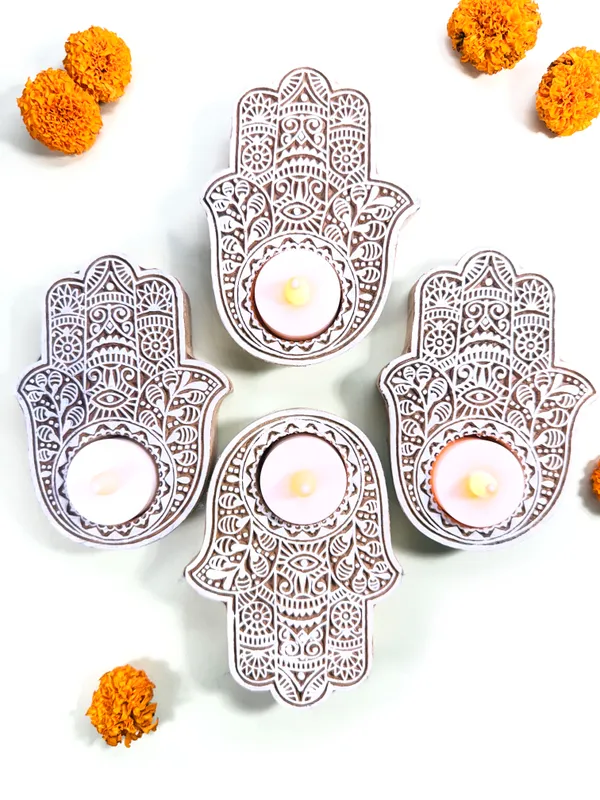 The_Paizley_Hamsa_Hand_Wooden_Tea_Light_Holder_Small_|_Handcrafted_Indian_Inspired_Home_Decor_|_Decorative_Candle_Holder_for_Diwali,_Festive_Decor_&_Gifting