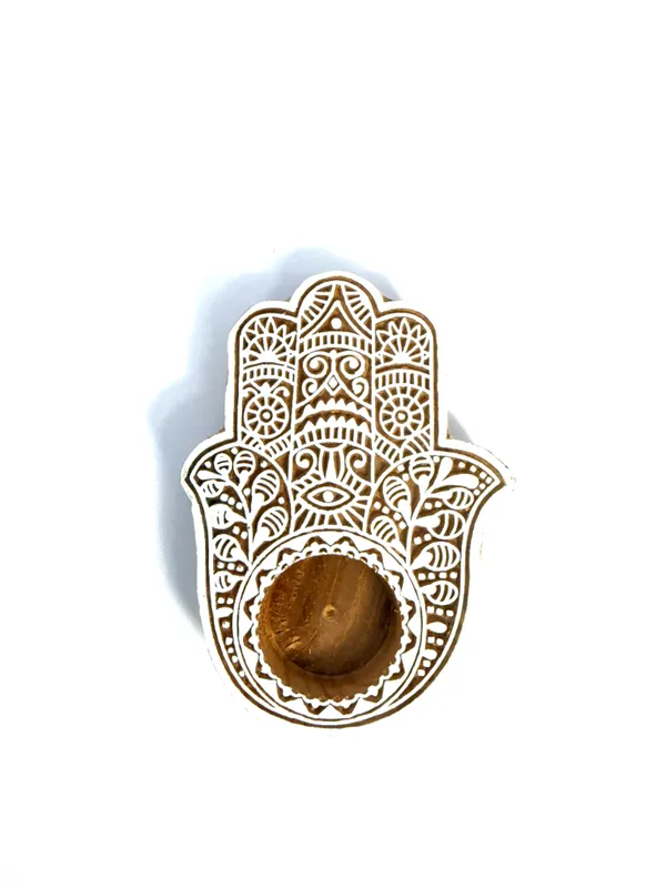 The_Paizley_Hamsa_Hand_Wooden_Tea_Light_Holder_Small_|_Handcrafted_Indian_Inspired_Home_Decor_|_Decorative_Candle_Holder_for_Diwali,_Festive_Decor_&_Gifting