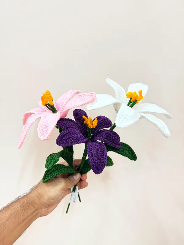 The_Paizley_Handmade_Crochet_Purple_Lily_Flower_for_Home_Decor_and_Gifting_|_Hand_Crochet_Lily_with_stem_&_leaves_|_Reusable_Decorative_Flower_for_Living_Room,_Bedroom,_Desk,_Gifting_&_Special_Occasions