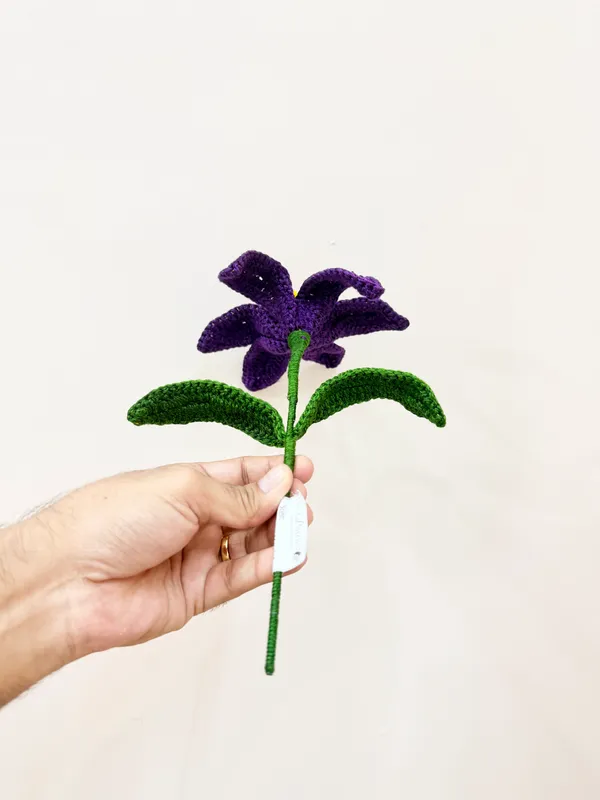 The_Paizley_Handmade_Crochet_Purple_Lily_Flower_for_Home_Decor_and_Gifting_|_Hand_Crochet_Lily_with_stem_&_leaves_|_Reusable_Decorative_Flower_for_Living_Room,_Bedroom,_Desk,_Gifting_&_Special_Occasions