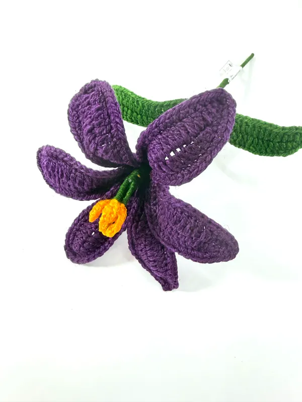 The_Paizley_Handmade_Crochet_Purple_Lily_Flower_for_Home_Decor_and_Gifting_|_Hand_Crochet_Lily_with_stem_&_leaves_|_Reusable_Decorative_Flower_for_Living_Room,_Bedroom,_Desk,_Gifting_&_Special_Occasions