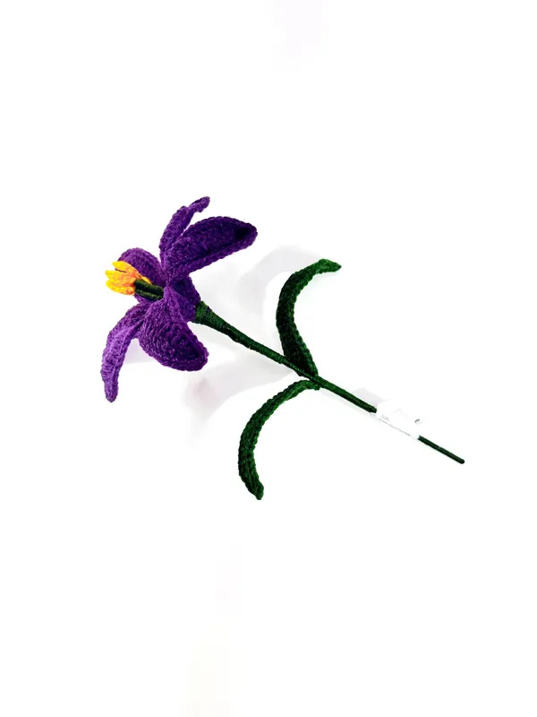 The_Paizley_Handmade_Crochet_Purple_Lily_Flower_for_Home_Decor_and_Gifting_|_Hand_Crochet_Lily_with_stem_&_leaves_|_Reusable_Decorative_Flower_for_Living_Room,_Bedroom,_Desk,_Gifting_&_Special_Occasions