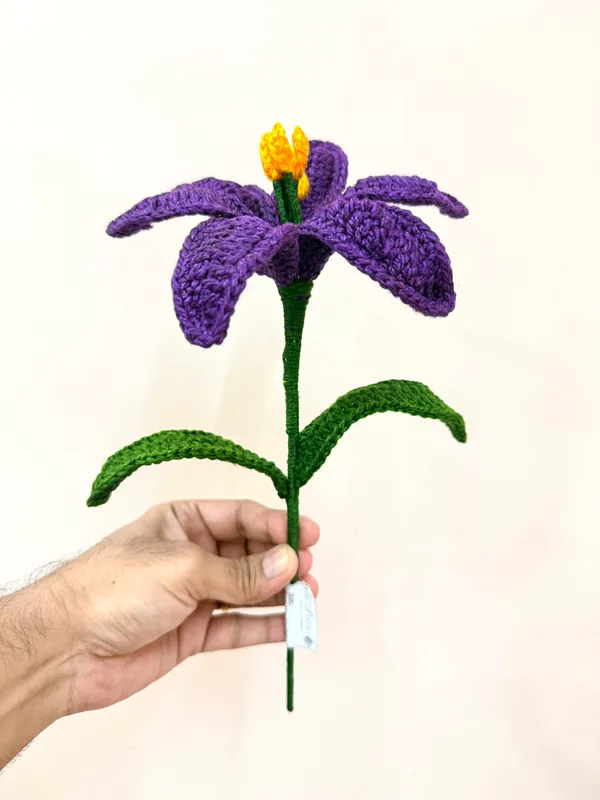 The_Paizley_Handmade_Crochet_Purple_Lily_Flower_for_Home_Decor_and_Gifting_|_Hand_Crochet_Lily_with_stem_&_leaves_|_Reusable_Decorative_Flower_for_Living_Room,_Bedroom,_Desk,_Gifting_&_Special_Occasions