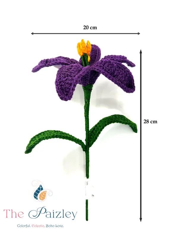 The_Paizley_Handmade_Crochet_Purple_Lily_Flower_for_Home_Decor_and_Gifting_|_Hand_Crochet_Lily_with_stem_&_leaves_|_Reusable_Decorative_Flower_for_Living_Room,_Bedroom,_Desk,_Gifting_&_Special_Occasions