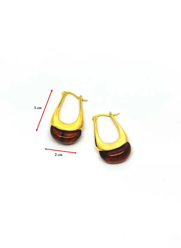 The_Paizley_-_Sculptural_U-Hoop_Earrings_–_Gold_Finish_with_Tortoise_Brown_Crystal_Drop