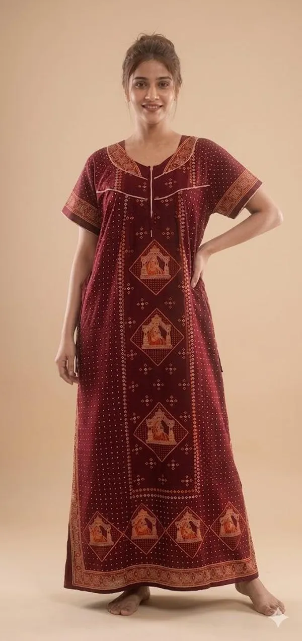 Priyanshu_Enterprises_Women_Nighty_(Maroon)