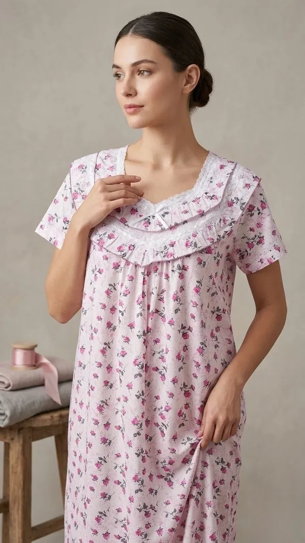 Priyanshu_Enterprises_Women_Nighty_(Pink,_White)_Pack_Of_2