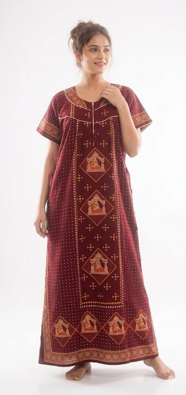 Priyanshu_Enterprises_Women_Nighty_(Maroon)