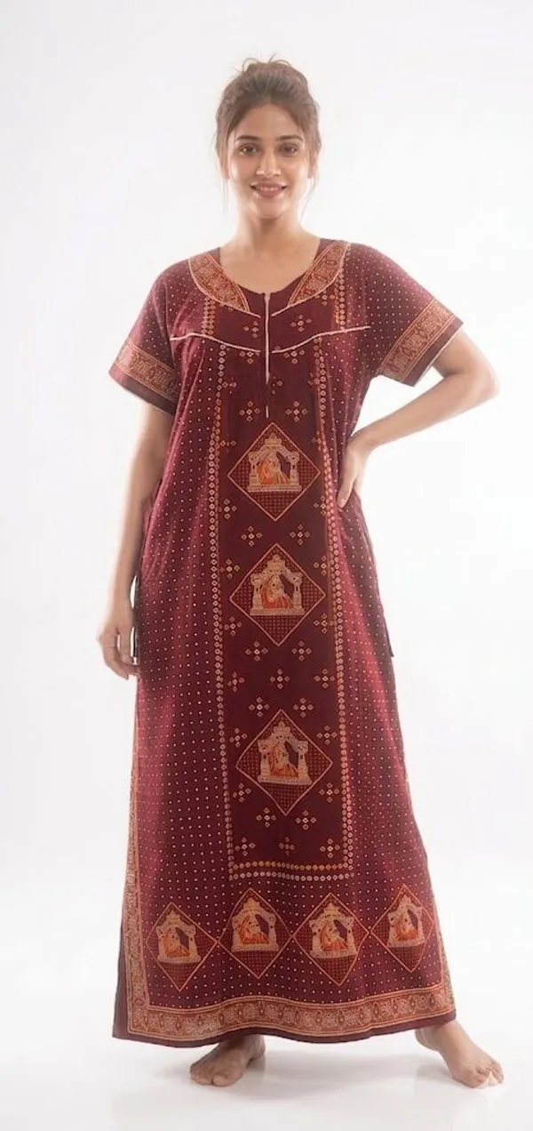 Priyanshu_Enterprises_Women_Nighty_(Maroon)