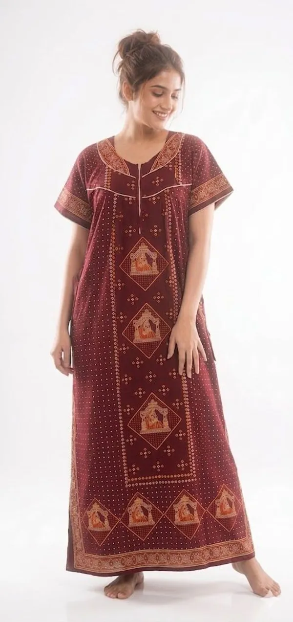 Priyanshu_Enterprises_Women_Nighty_(Maroon)