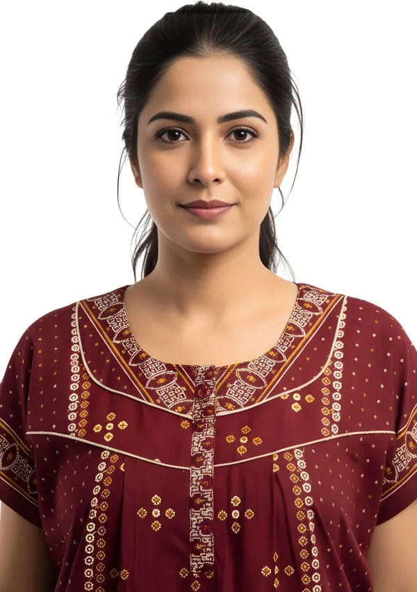 Priyanshu_Enterprises_Women_Nighty_(Maroon)