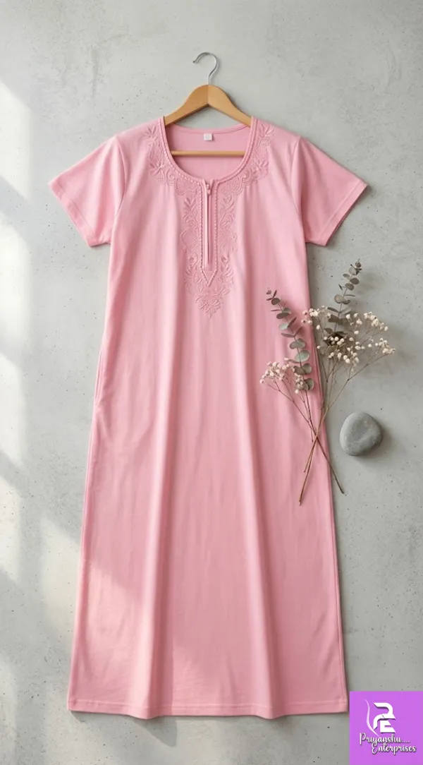 Priyanshu_Enterprises_Women_Nighty_(Queen_Pink)