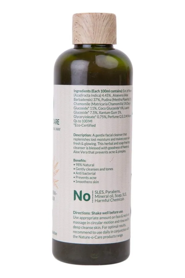 Neem_Aloe_Vera_Face_Cleanser_100Ml_Natural_Antibacterial_Face_Wash_For_Acne_Sensitive_Skin_Hydrating_Anti_Aging_With_Aloe_Vera_Neem_Extracts