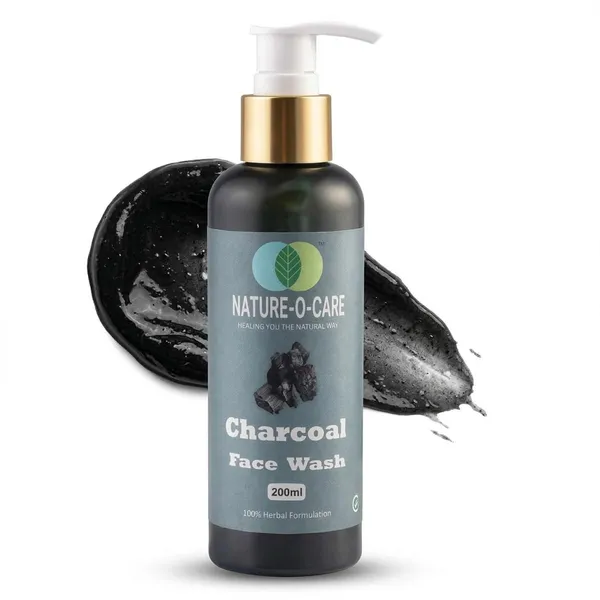 NATURE-O-CARE_Activated_Charcoal_Herbal_Face_Wash,_200ml_|_Organic_Cleanser_for_Men_&_Women