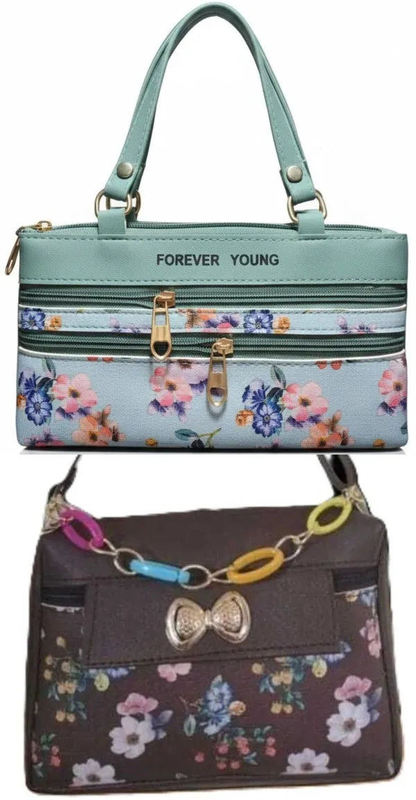 Blue_And_Khaki_PU_Sling_Bag_For_Women_Pack_Of_2