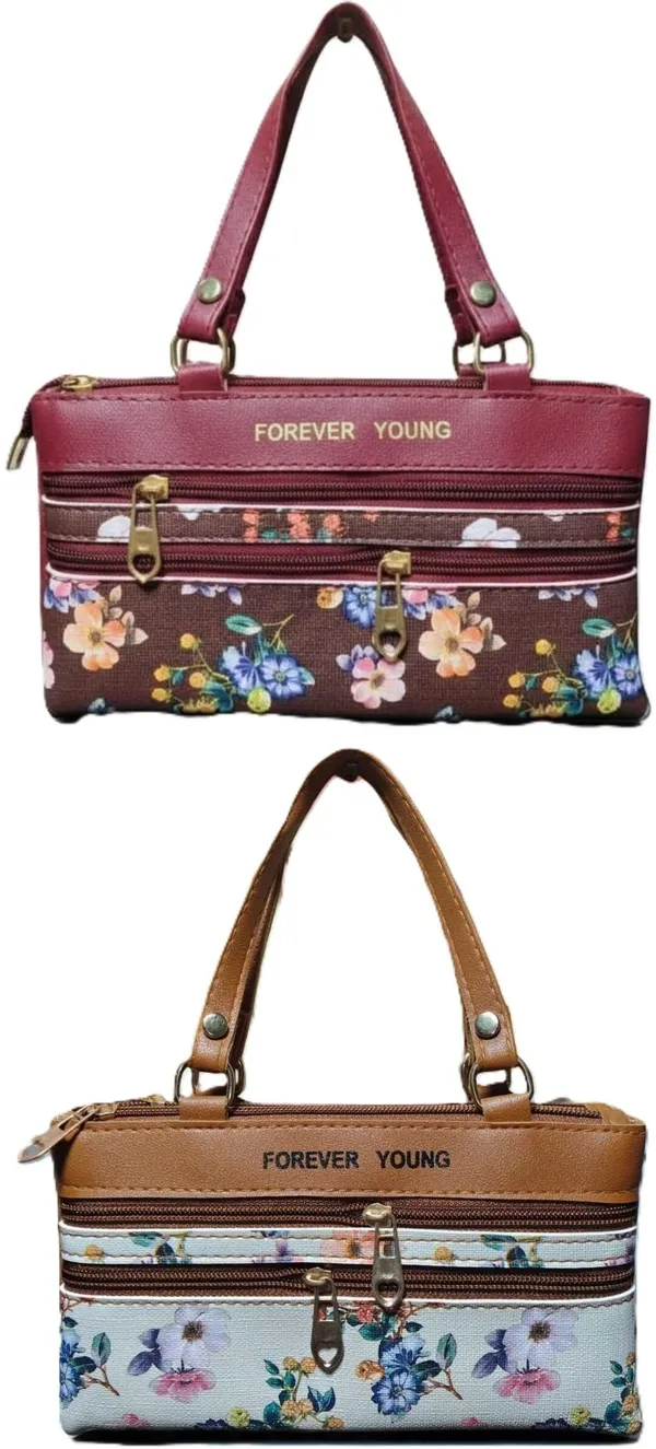 Maroon_And_Tan_PU_Sling_Bag_For_Women_Pack_Of_2