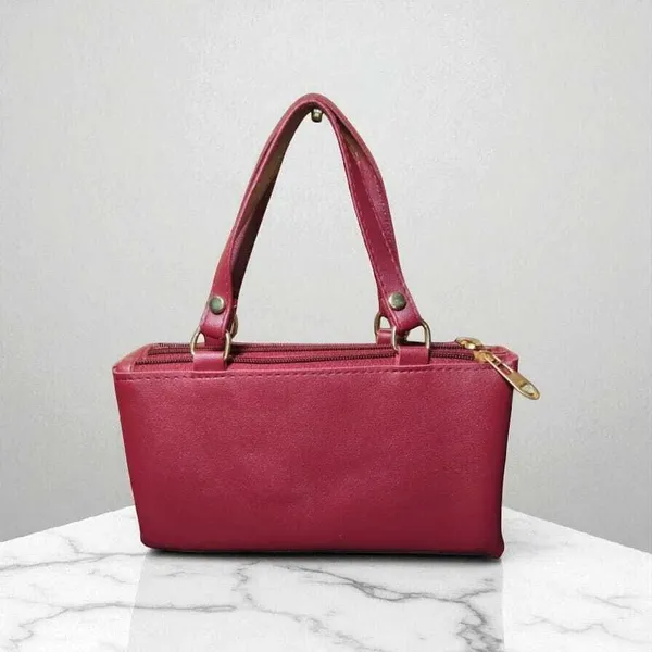 Maroon_And_Tan_PU_Sling_Bag_For_Women_Pack_Of_2