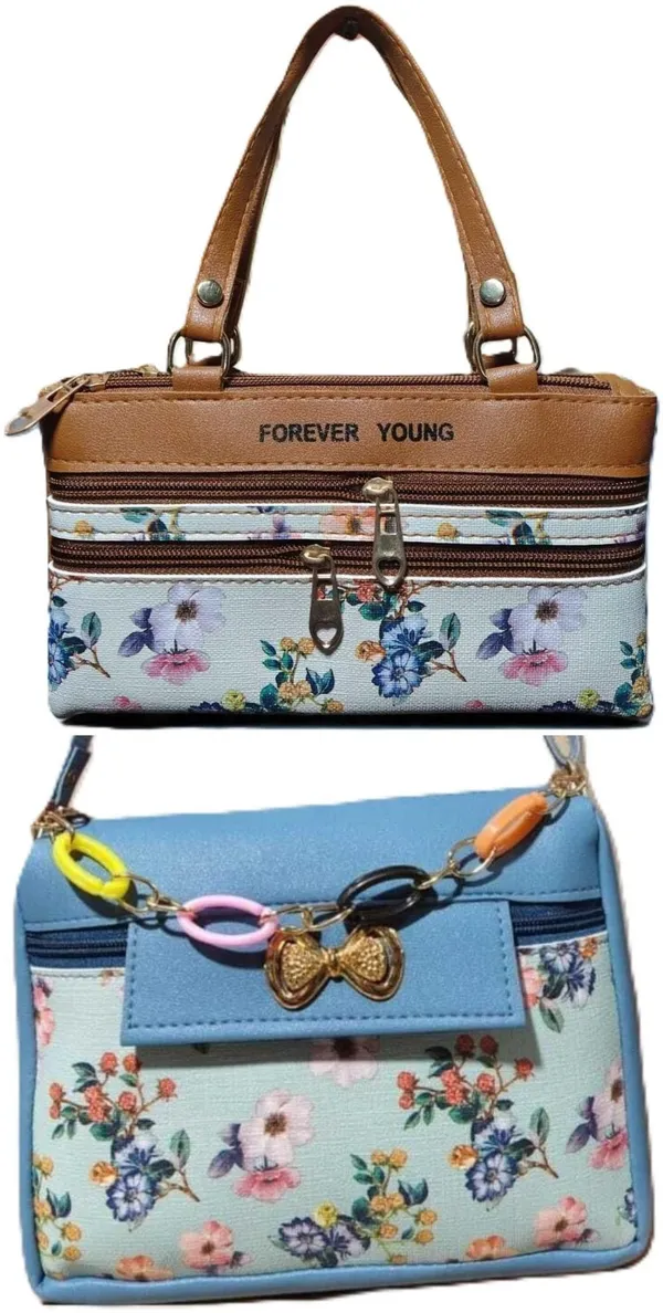 Tan_And_Blue_PU_Sling_Bag_For_Women_Pack_Of_2