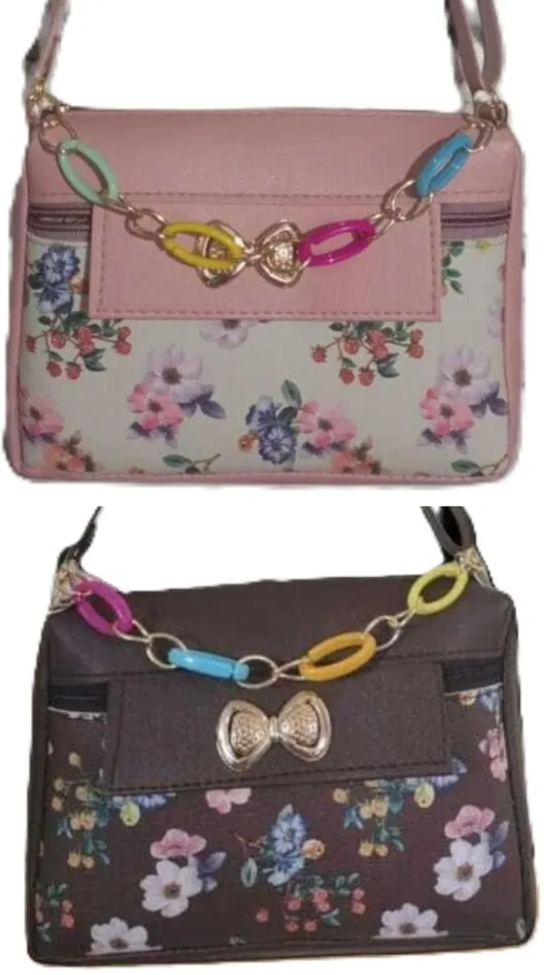 Tan_And_Green_PU_Sling_Bag_For_Women_Pack_Of_2